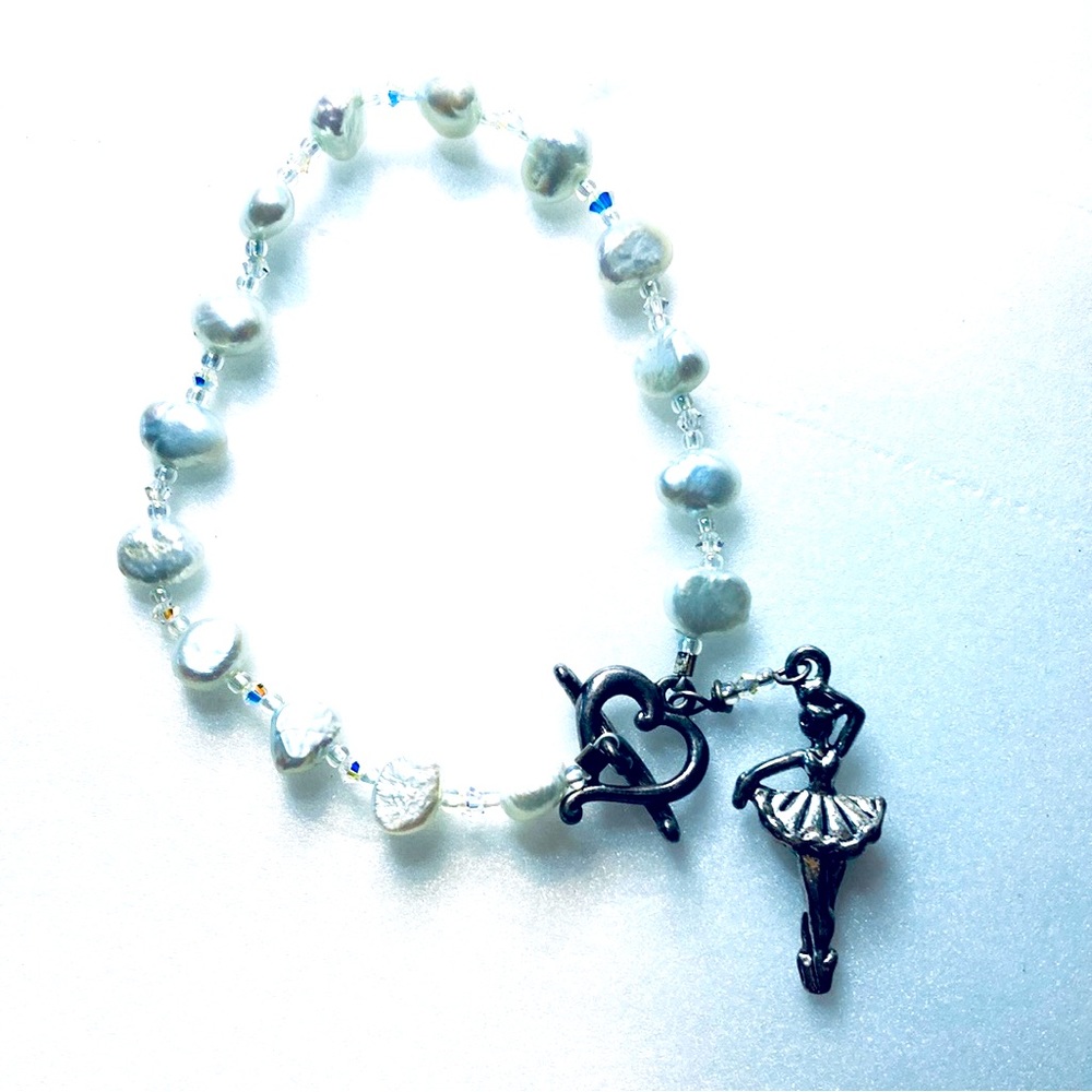 Handmade Pastel Pearl Ballerina Bracelet